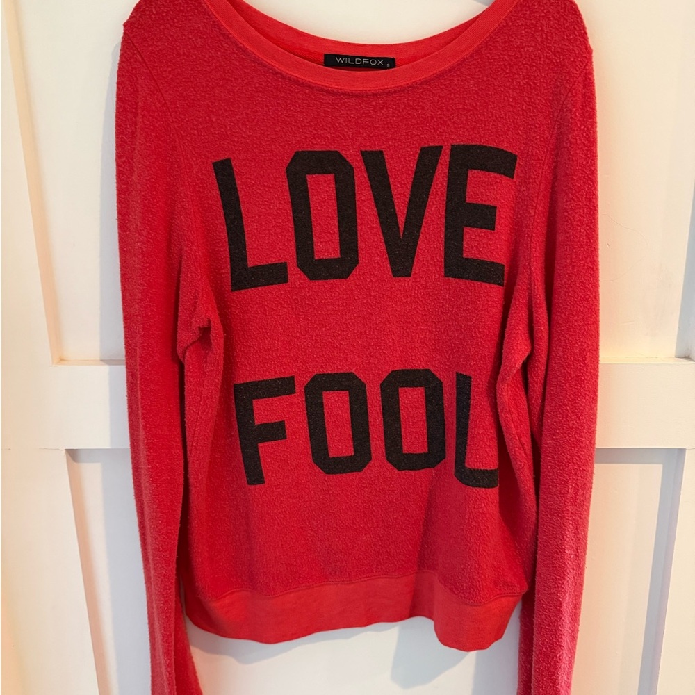 Wildfox Vibrant Red Knit Top